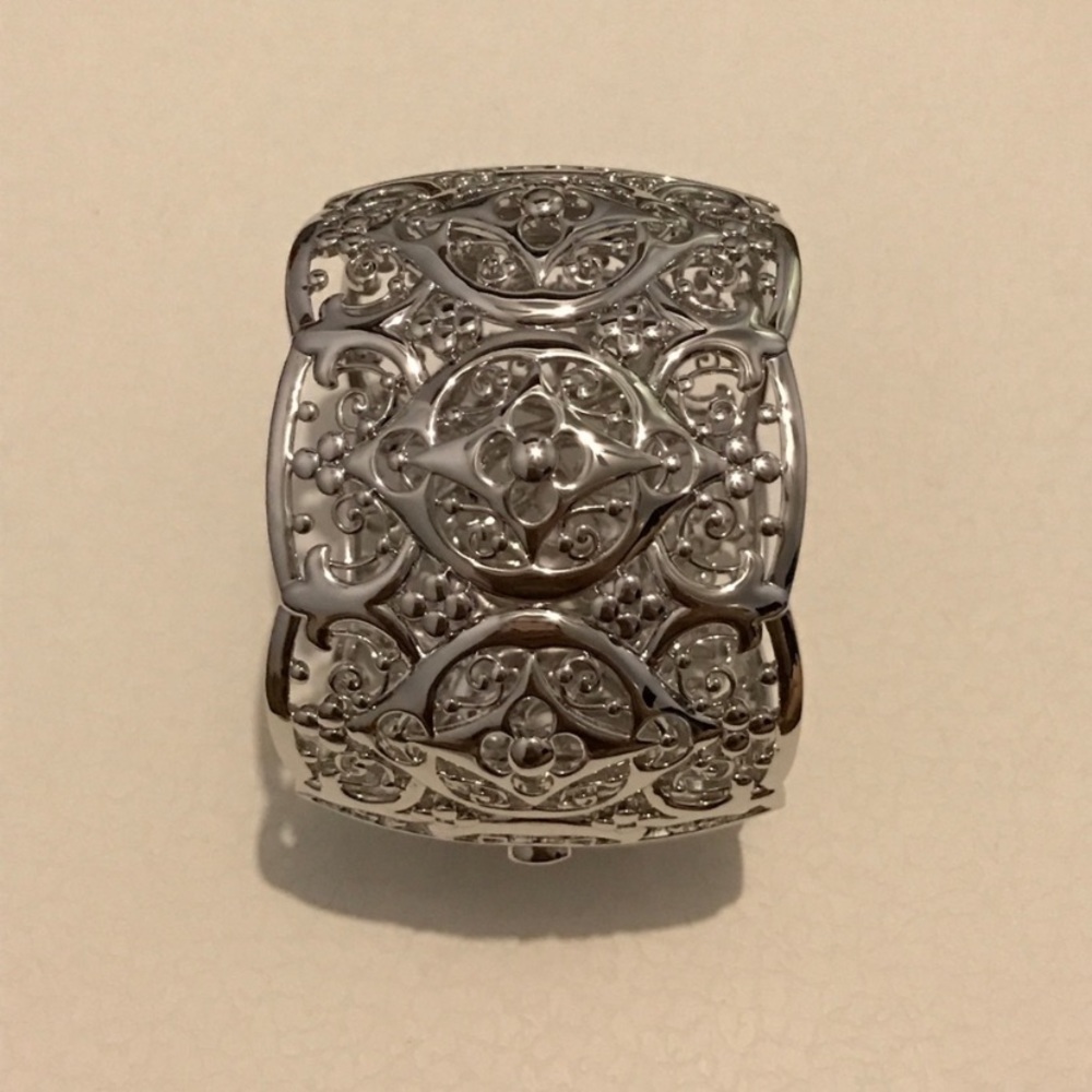 Nadri Statement Cuff Bracelet Embellished With Cr… - image 5